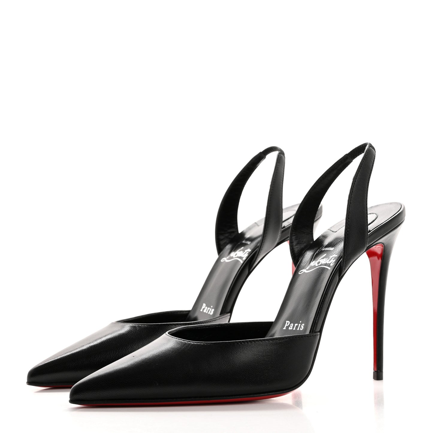Calfskin O Kate Slingback 100 Pumps 39 Black