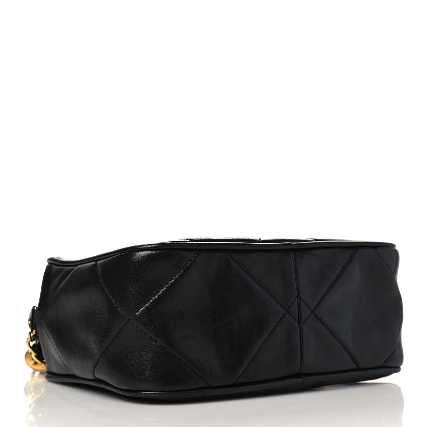 Lambskin Quilted CC Tassel Camera Case Black