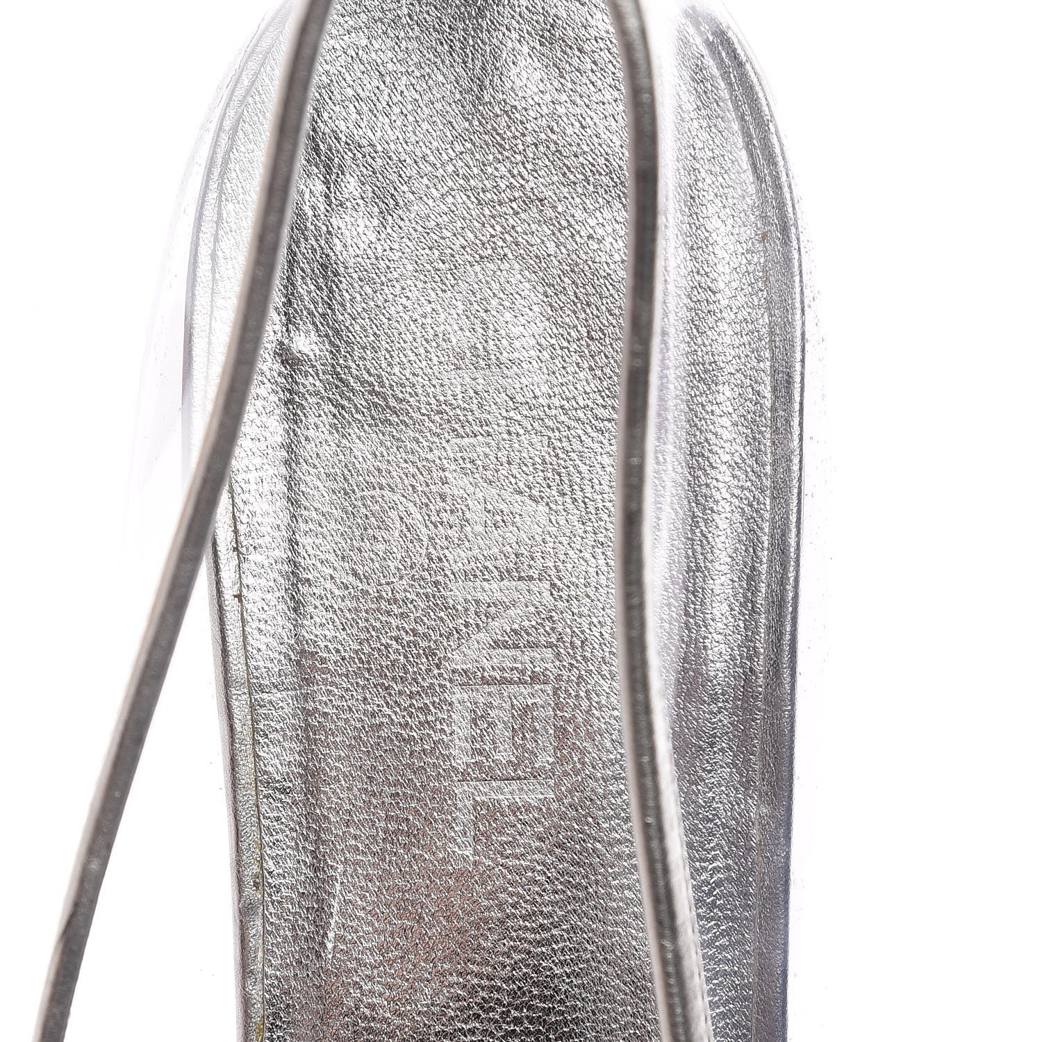 Chanel PVC Metallic Calfskin CC Cap Toe Ballet Flats 40.5 Silver 9 of 18
