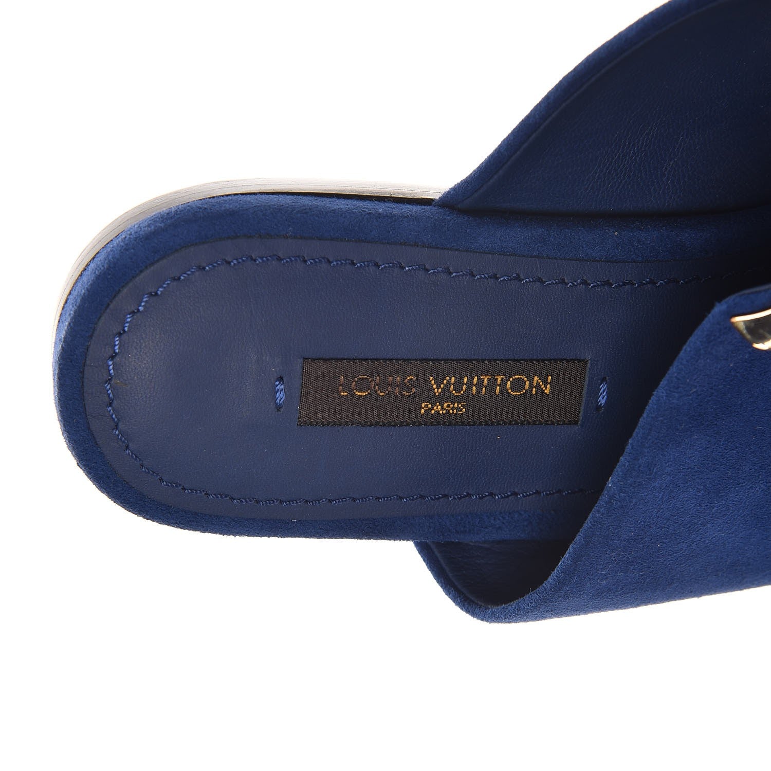 Louis Vuitton Suede Bayfront Mule Sandals 36.5 Blue Nuit 7 of 8