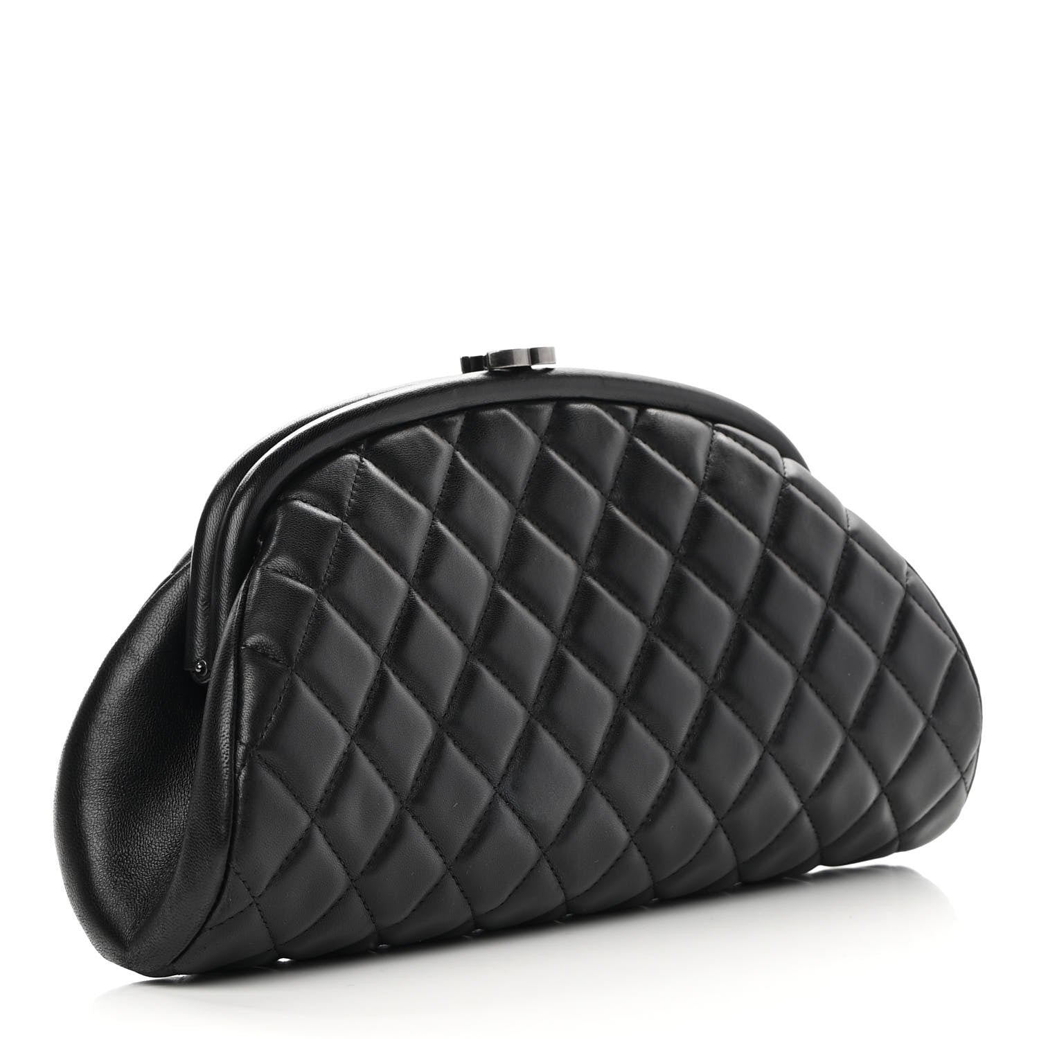 Chanel Lambskin Quilted Timeless Clutch Black 3 of 8