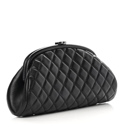 Chanel Lambskin Quilted Timeless Clutch Black 3 of 8