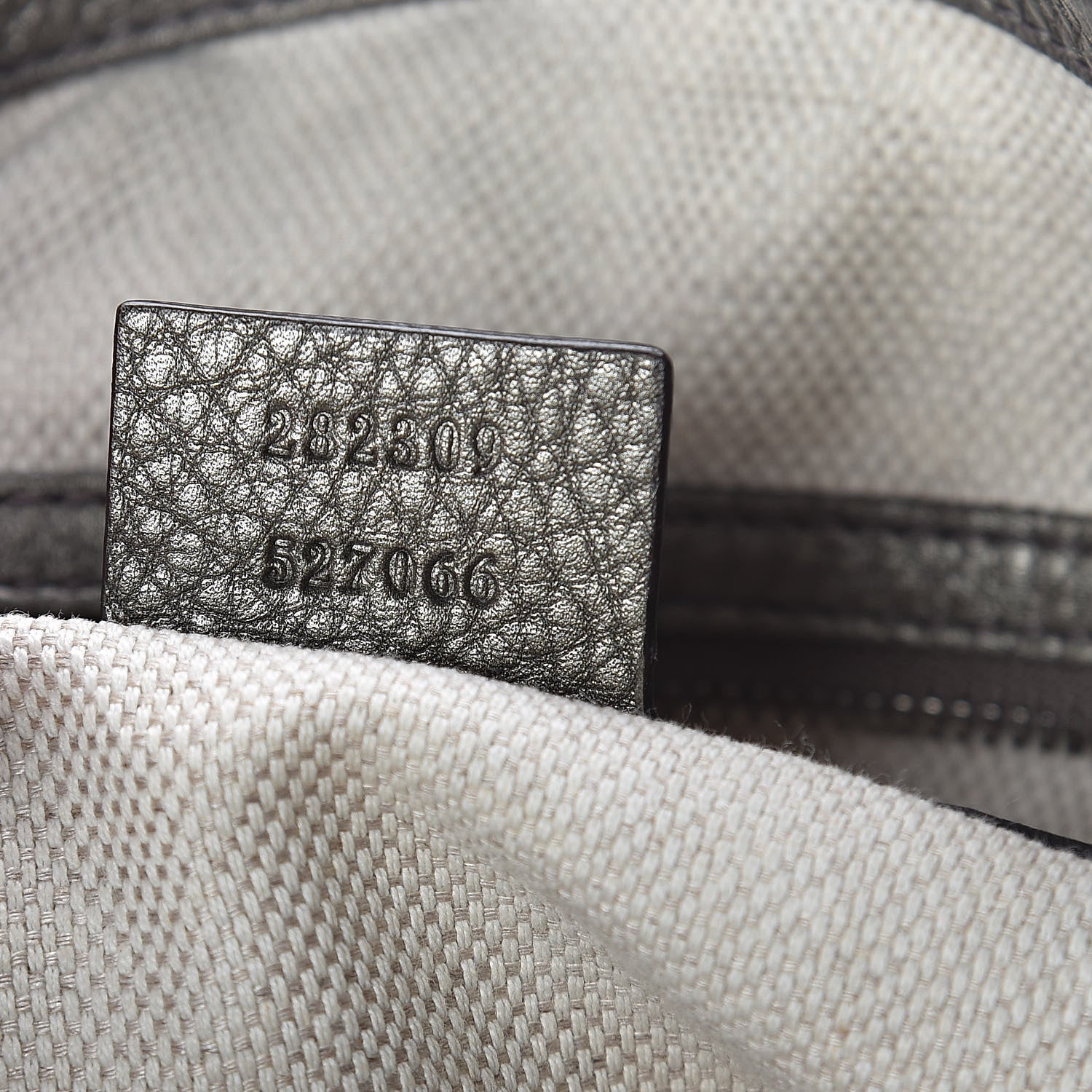 Gucci Metallic Pebbled Calfskin Medium Soho Shoulder Bag Sasso 7 of 10