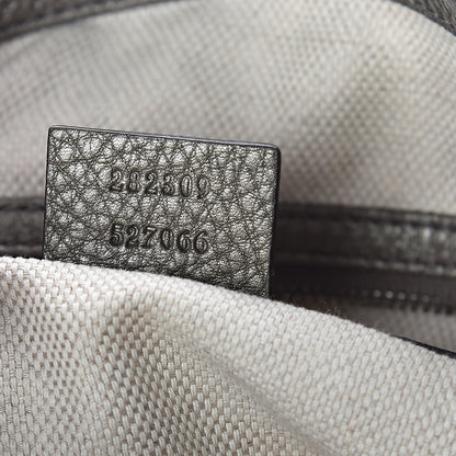 Gucci Metallic Pebbled Calfskin Medium Soho Shoulder Bag Sasso 7 of 10