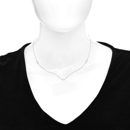 Tiffany Platinum Diamond .30ctw Elsa Peretti Diamonds by the Yard 5 Station Necklace 2 of 4