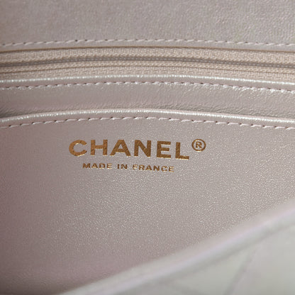 Chanel Iridescent Lambskin Quilted Mini Rectangular Flap Ivory 6 of 11