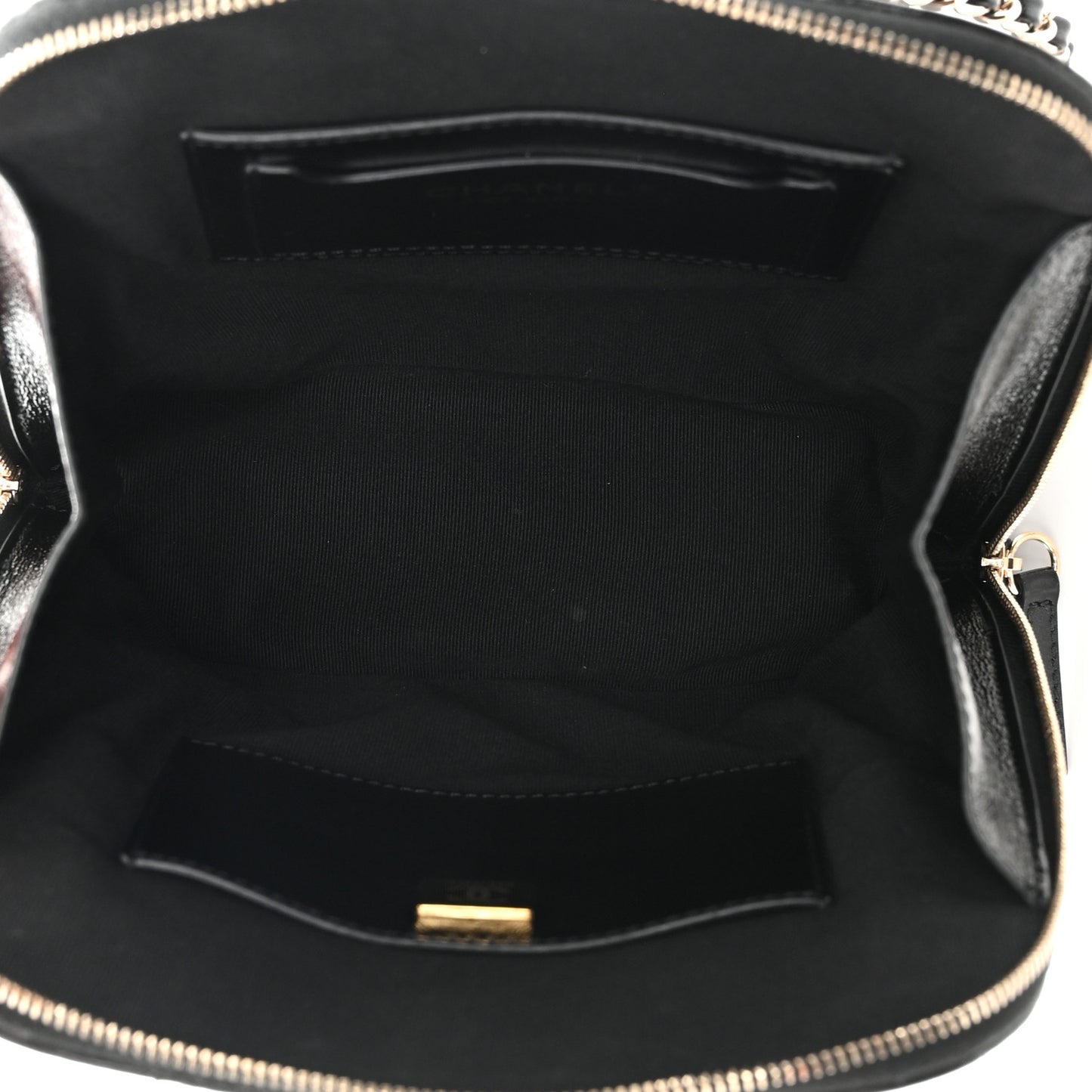 Shiny Calfskin My Pocket Backpack Black
