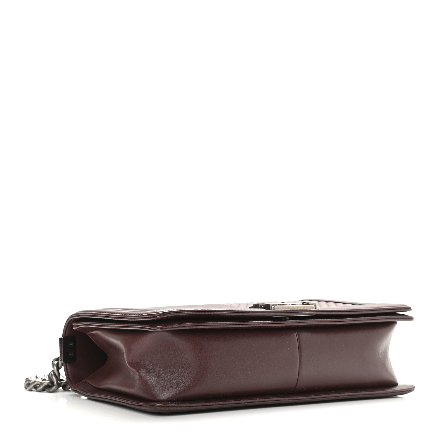Chanel Calfskin Chevron Quilted New Medium Boy Flap Burgundy 5 of 10
