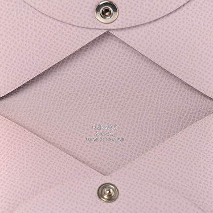 Hermes Epsom Calvi Card Case Mauve Pale 5 of 8