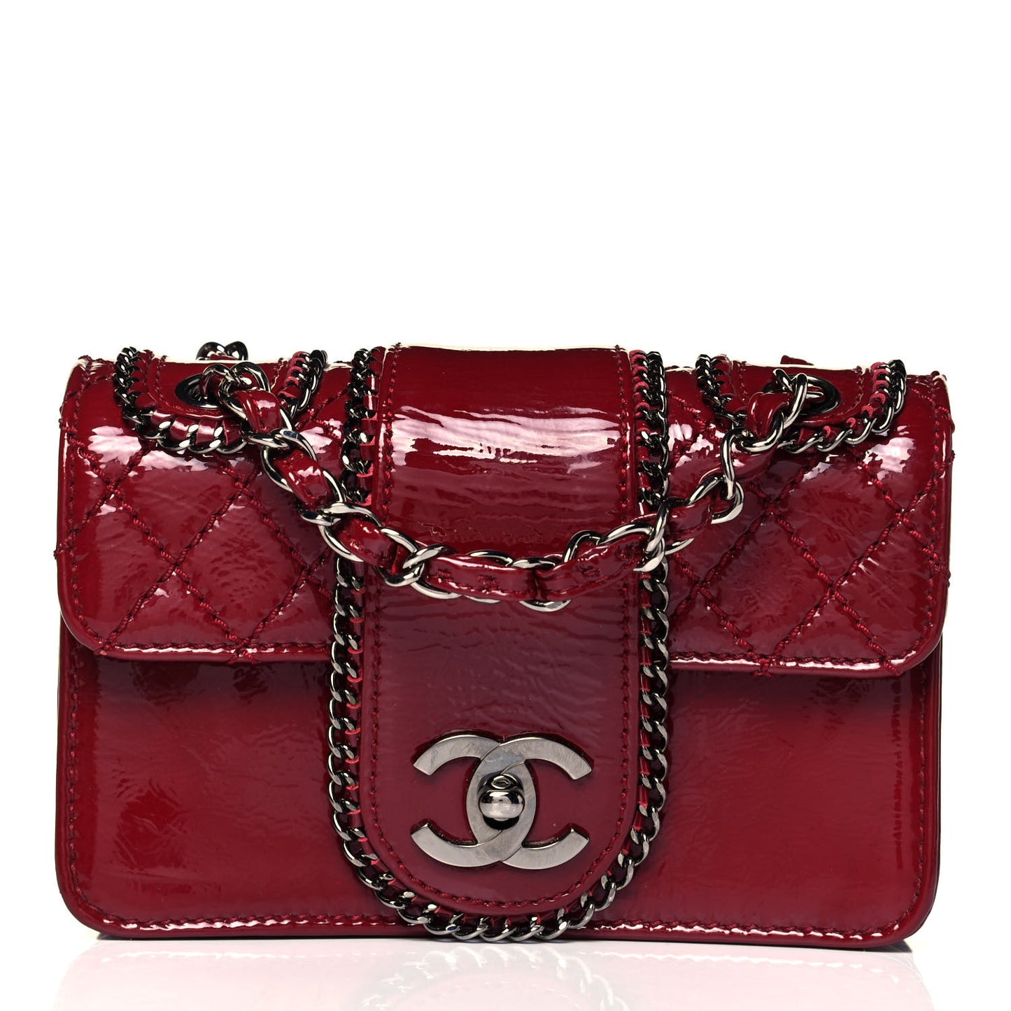 Patent Mini Madison Flap Red
