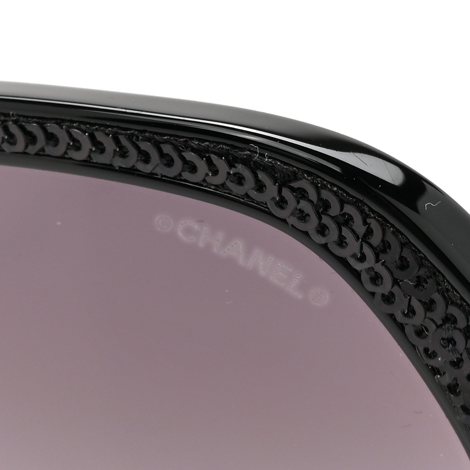 Chanel Acetate Sequin Round Sunglasses 5451-A Black 7 of 8
