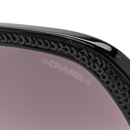 Chanel Acetate Sequin Round Sunglasses 5451-A Black 7 of 8