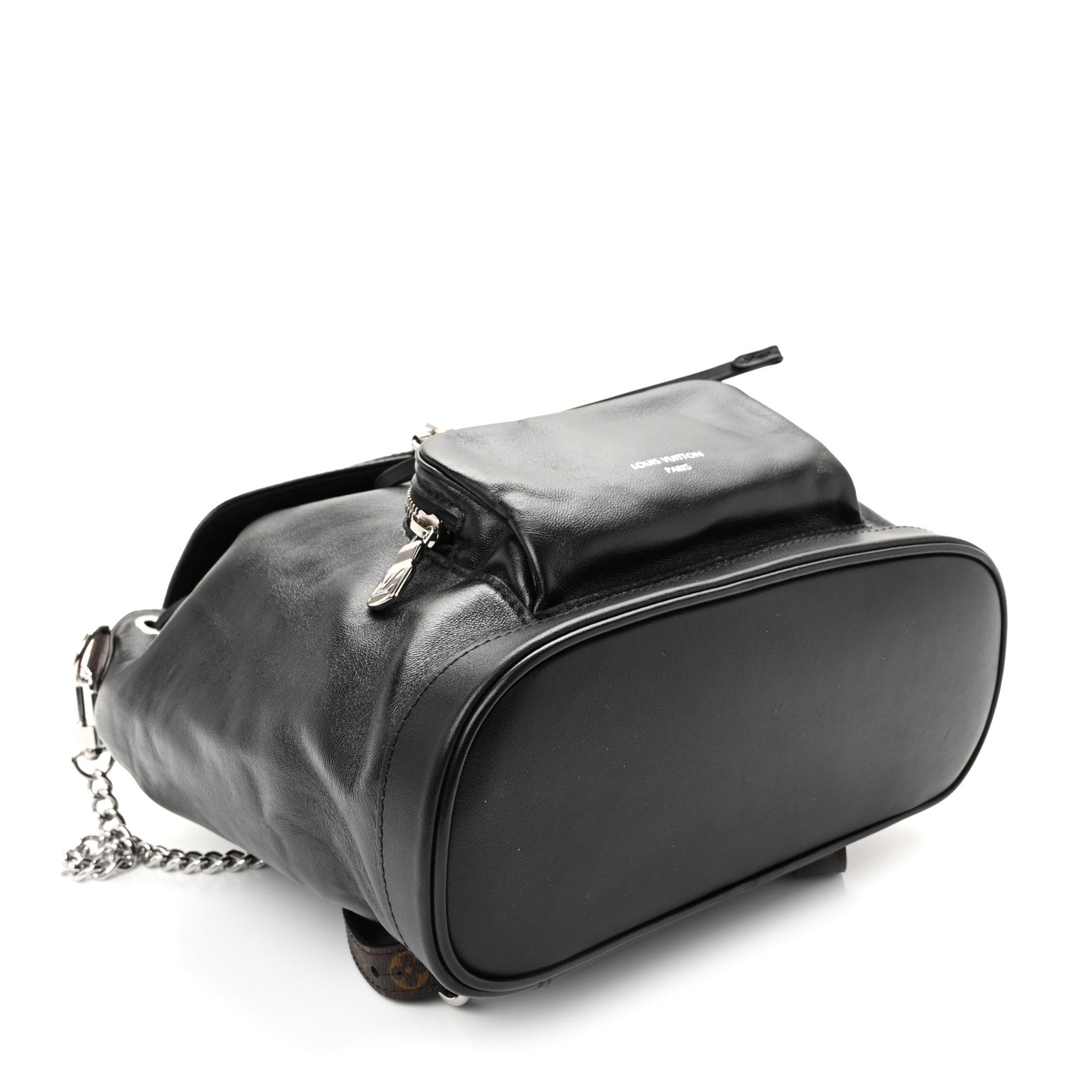 Louis Vuitton Lambskin Monogram Montsouris Vibe PM Black 4 of 9
