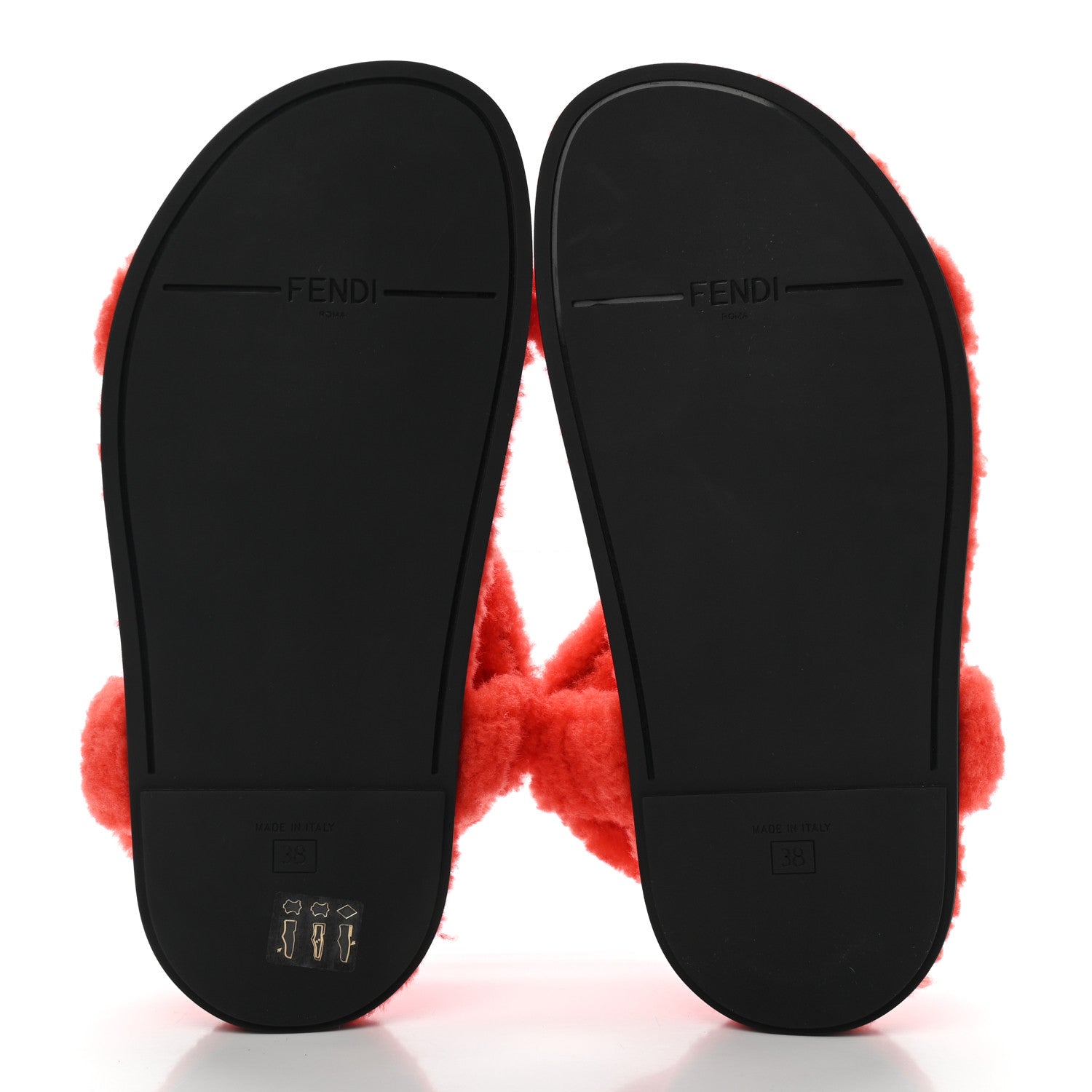 Fendi Shearling FF Fendi Feel Sandals 38 Georgia Georgia Scuro 5 of 9