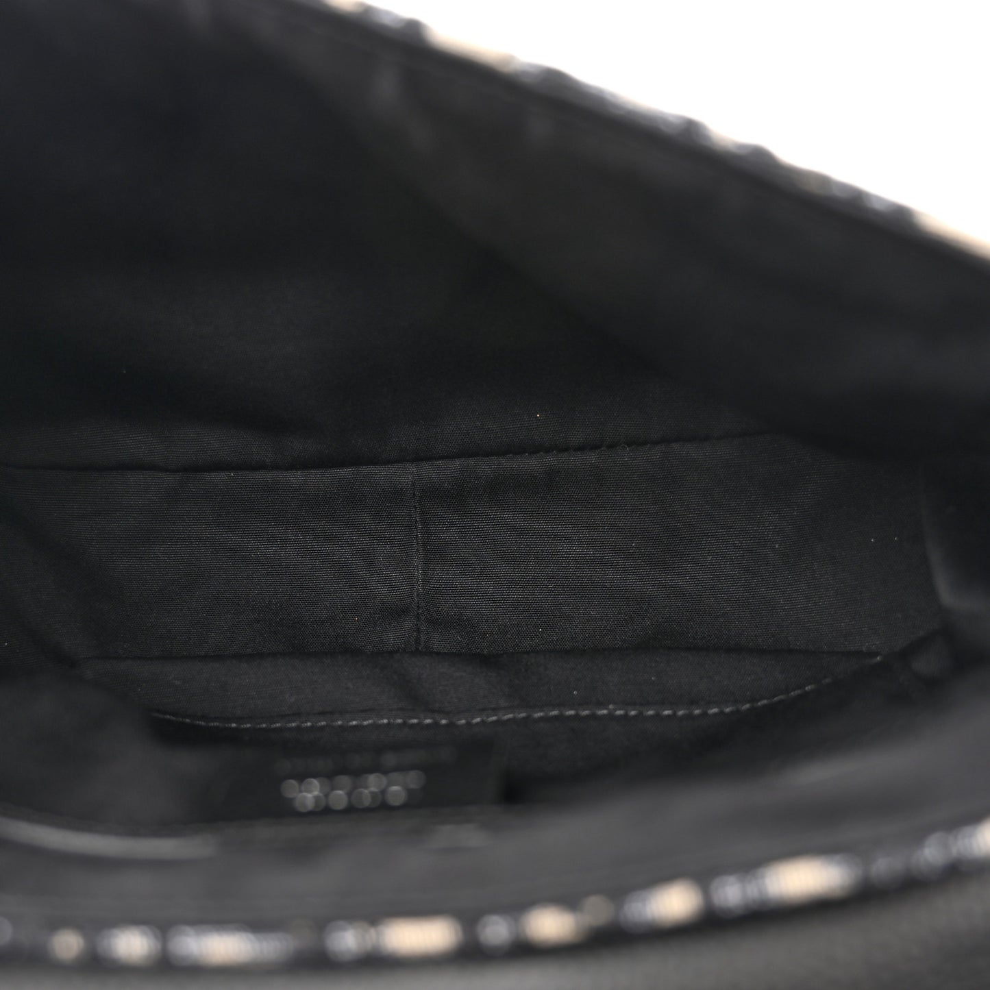 Grained Calfskin Oblique Mini Saddle Messenger Black