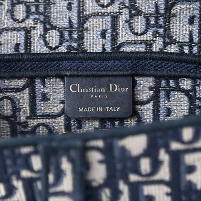 Christian Dior Oblique Embroidered Saddle Bag Blue 5 of 7
