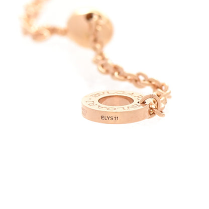 Bulgari 18K Rose Gold Diamond White Ceramic B.Zero1 Necklace 7 of 7