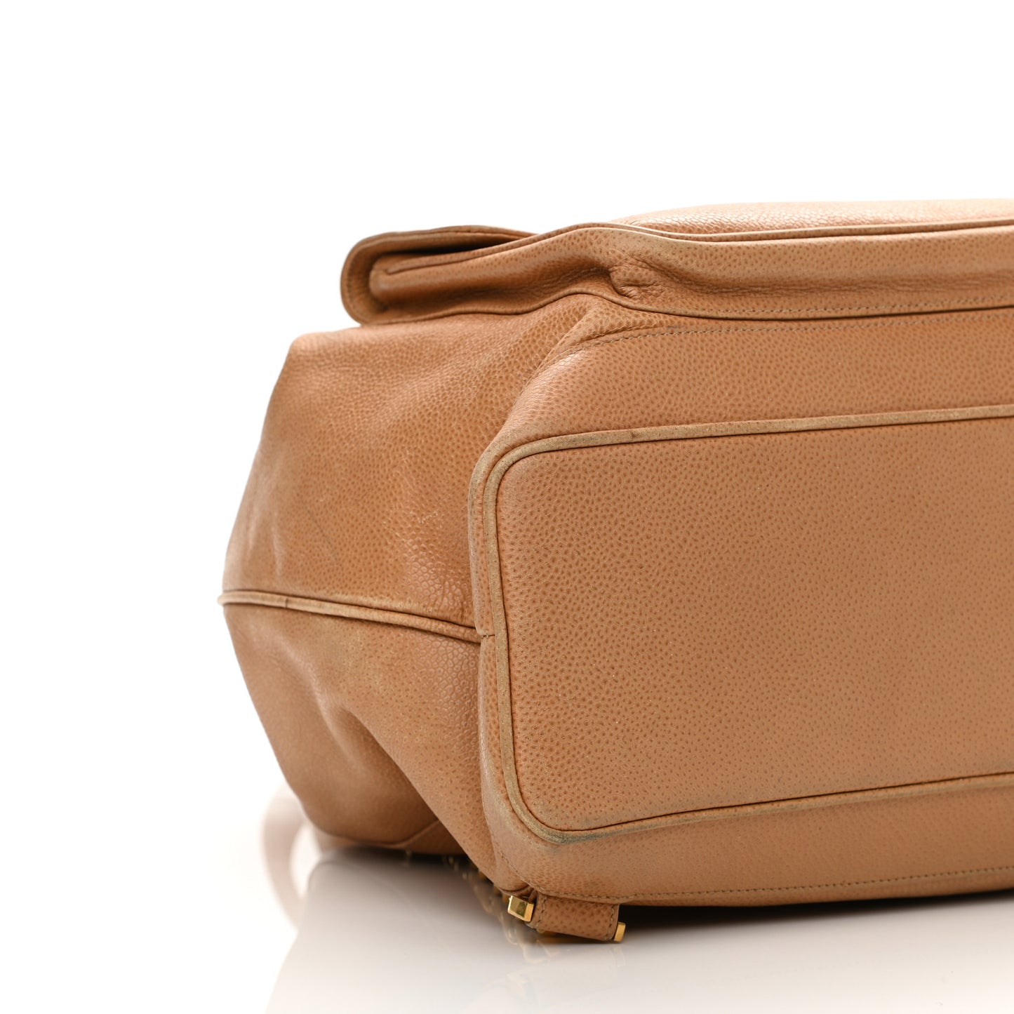 Caviar Drawstring Backpack Beige