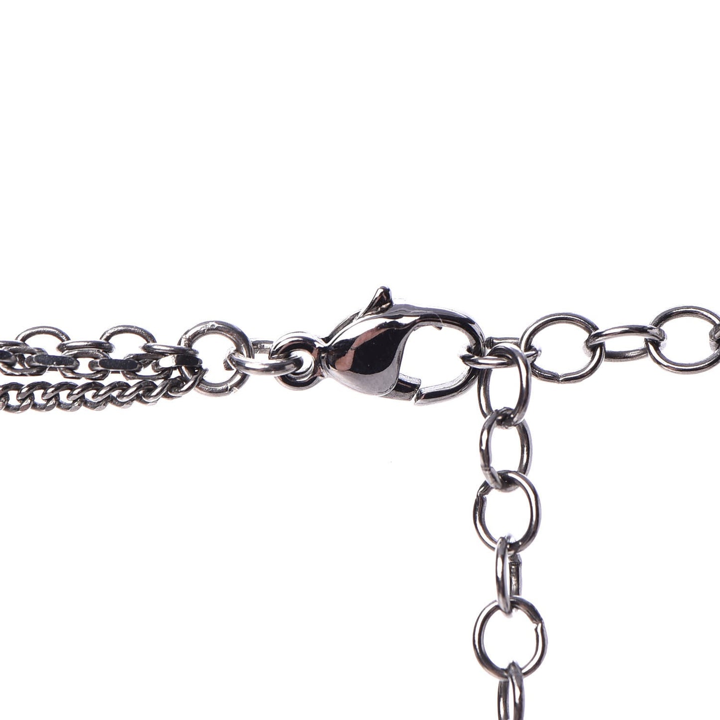 Pearl CC Multistrand Necklace Ruthenium