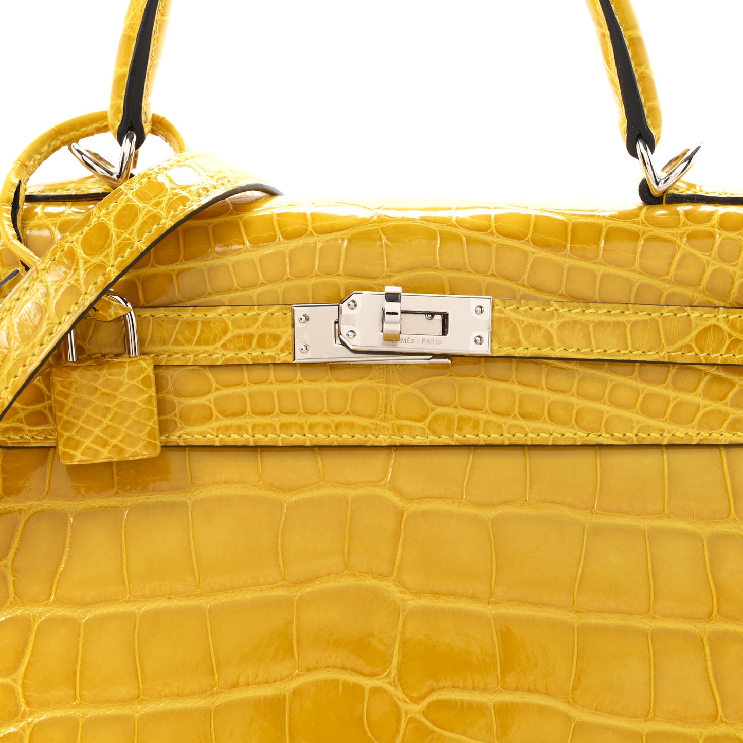 Shiny Alligator Kelly Sellier 25 Mimosa