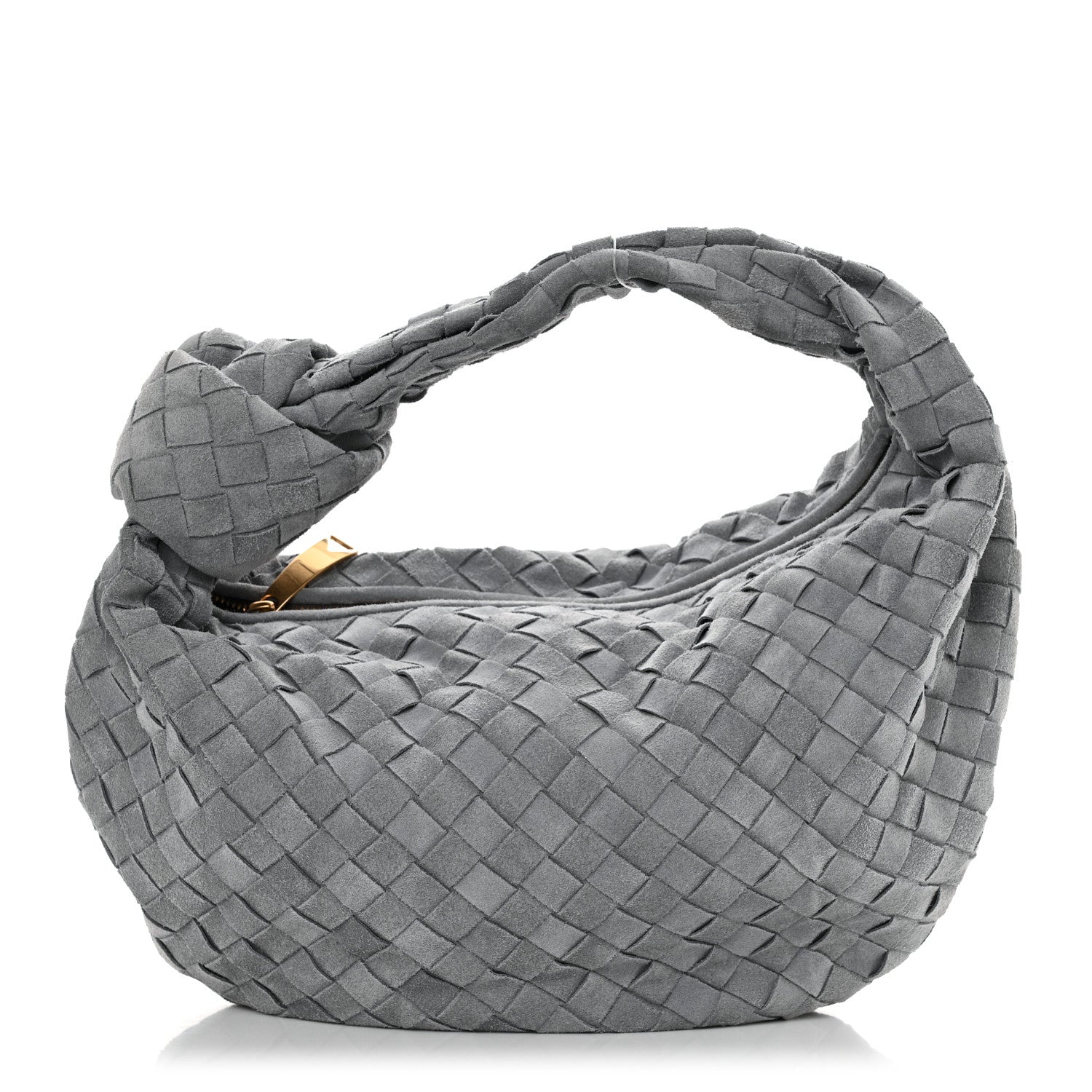 Bottega Veneta Suede Calfskin Intrecciato Teen Jodie Hobo Thunder 1 of 11