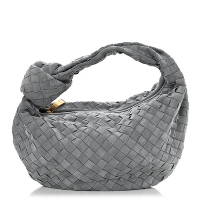 Bottega Veneta Suede Calfskin Intrecciato Teen Jodie Hobo Thunder 1 of 11