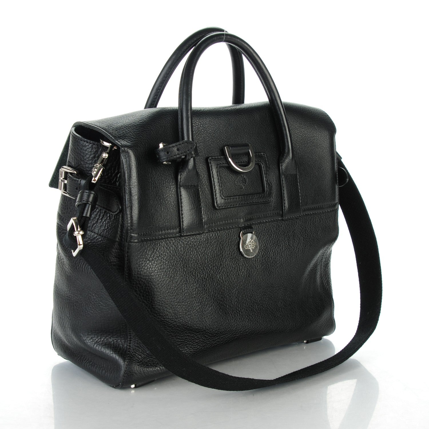 Mulberry Natural Leather Cara Delevingne Convertible Satchel Black 3 of 8