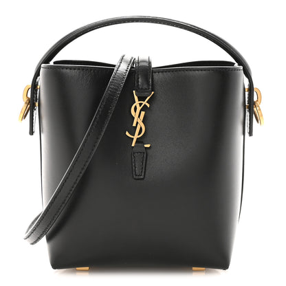 Saint Laurent Shiny Calfskin Le 37 Mini Bucket Bag Black 1 of 9