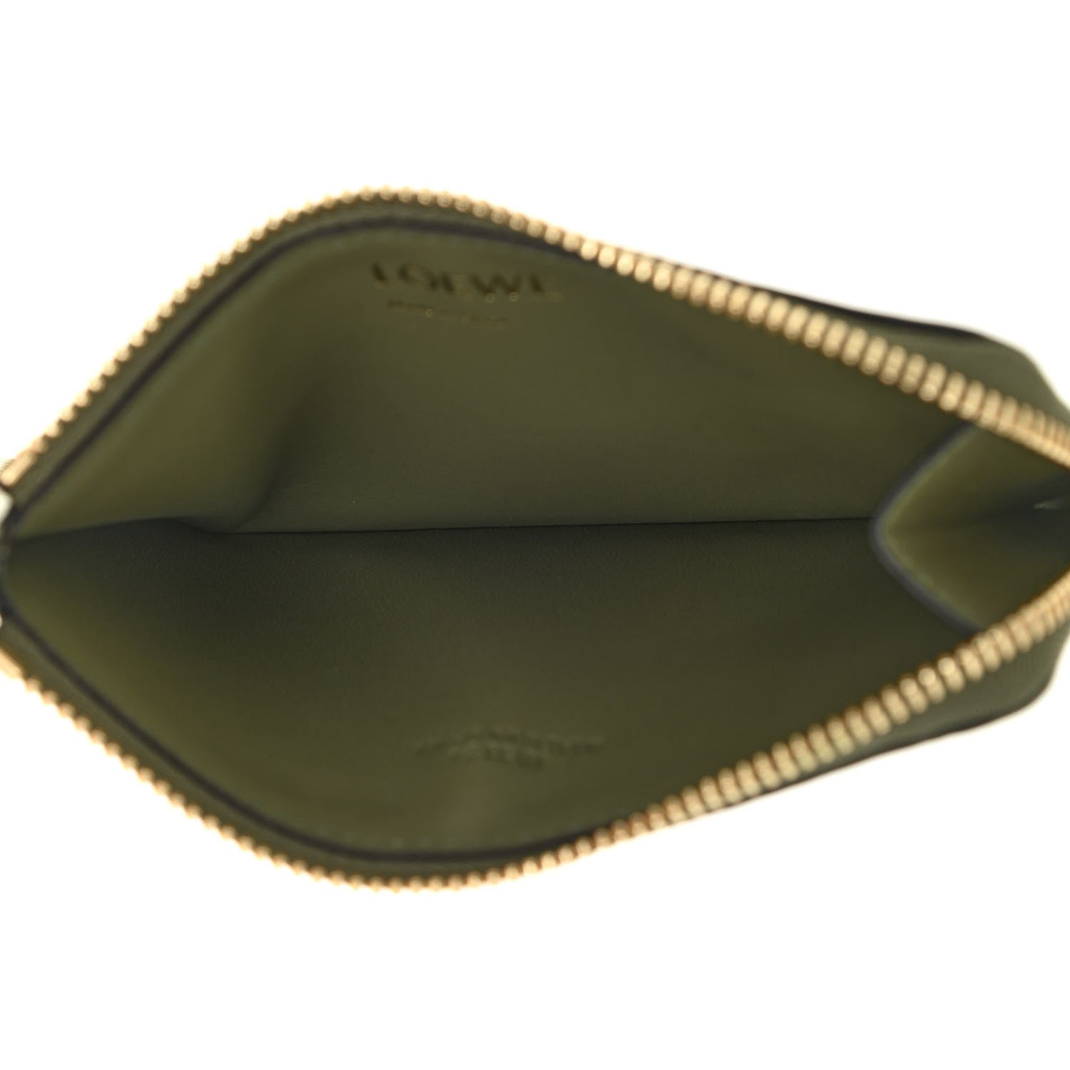 Loewe Calfskin Embossed Repeat Coin Card Holder Avocado Green 5 of 7