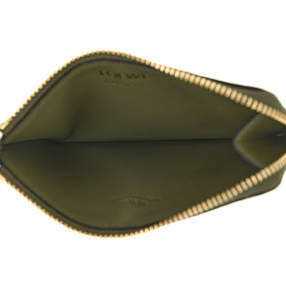 Loewe Calfskin Embossed Repeat Coin Card Holder Avocado Green 5 of 7