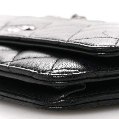 Chanel Lambskin Quilted Wallet On Chain WOC Black 11 of 11