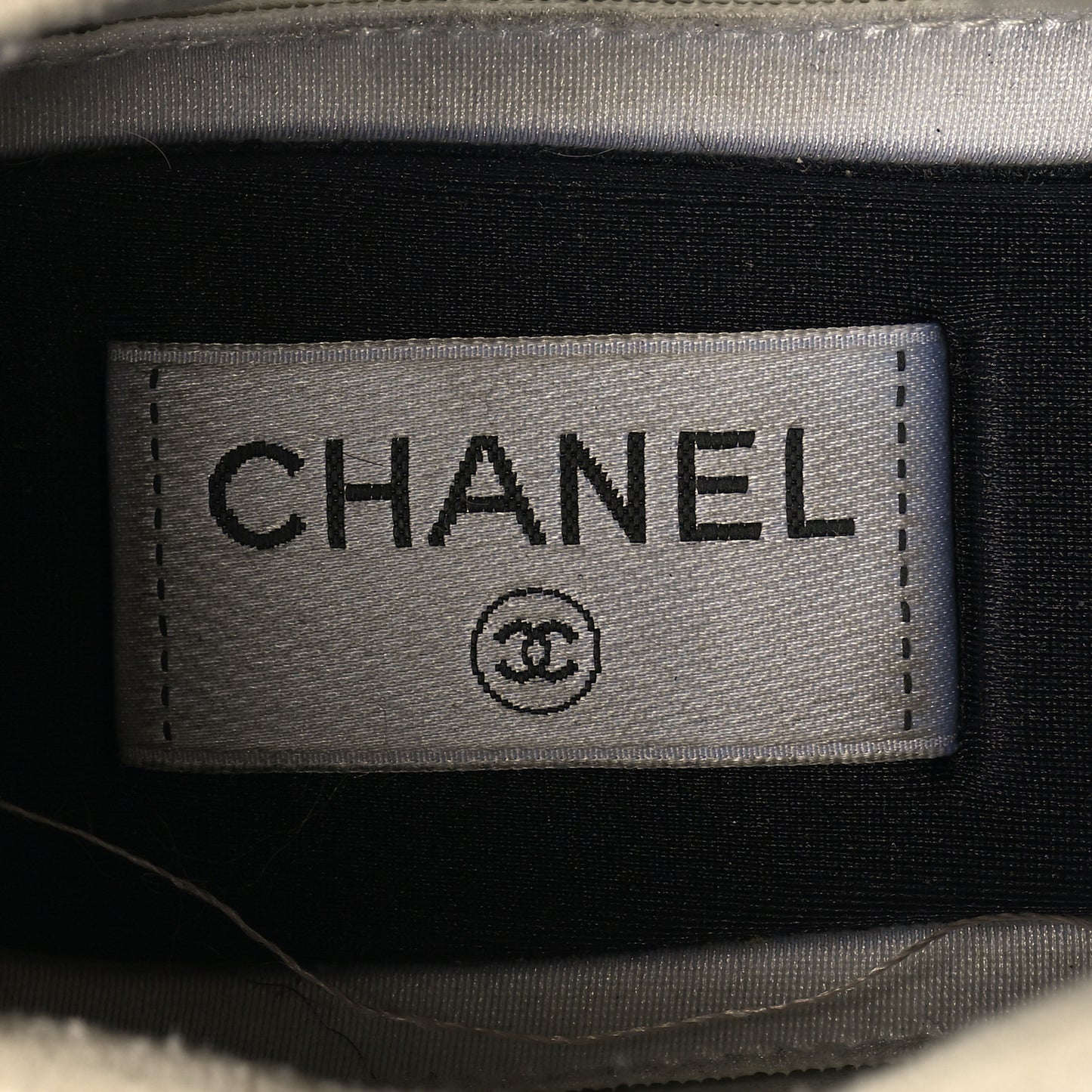 Velvet Calfskin Mixed Fibers CC Sneakers 40 Ivory Black