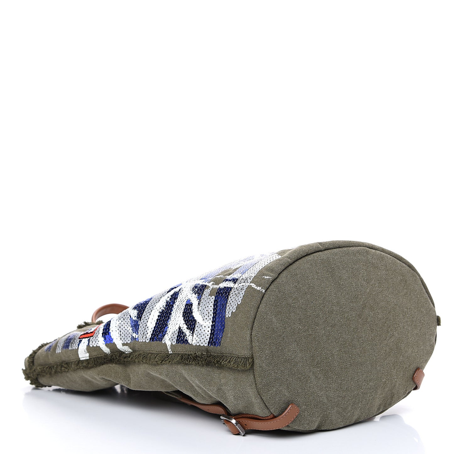 Canvas Sequins Cubano Trip Backpack Khaki