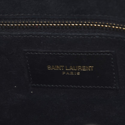 Saint Laurent Calfskin Suede Classic Duffle 6 Black 6 of 14