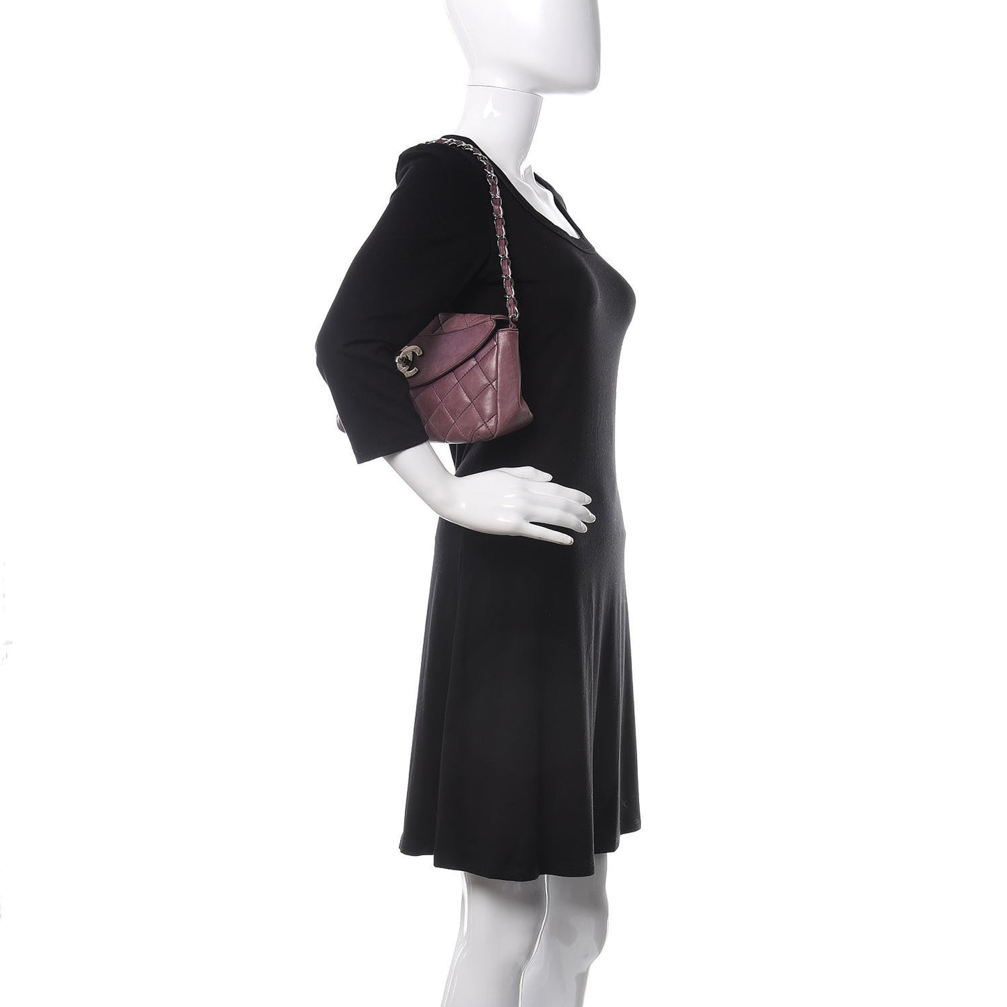 Lambskin Quilted Small Single Flap Bag Purple