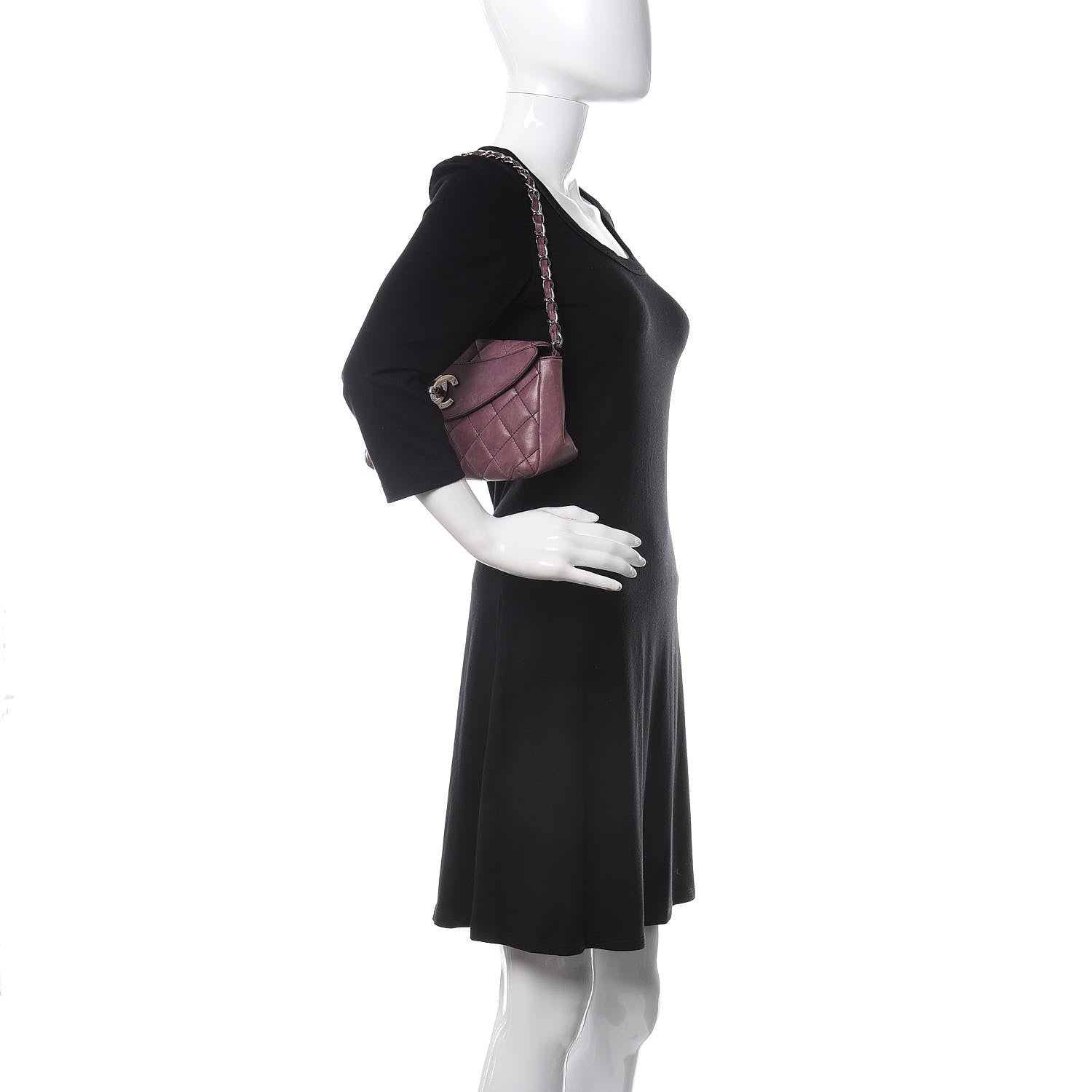 Chanel Lambskin Quilted Small Single Flap Bag Purple 2 of 13