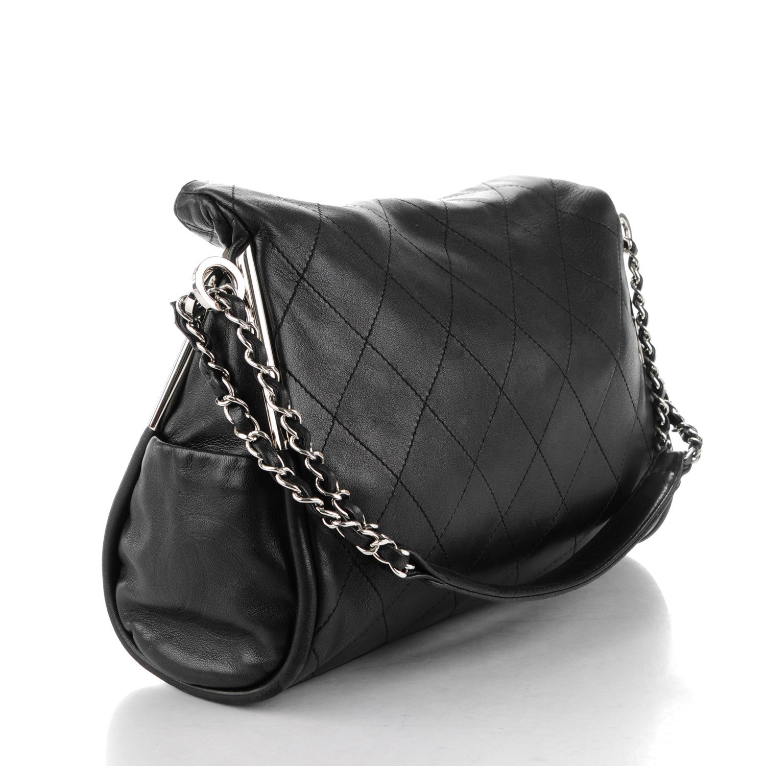 Chanel Lambskin Stitched Medium Ultimate Soft Tote Black 3 of 9