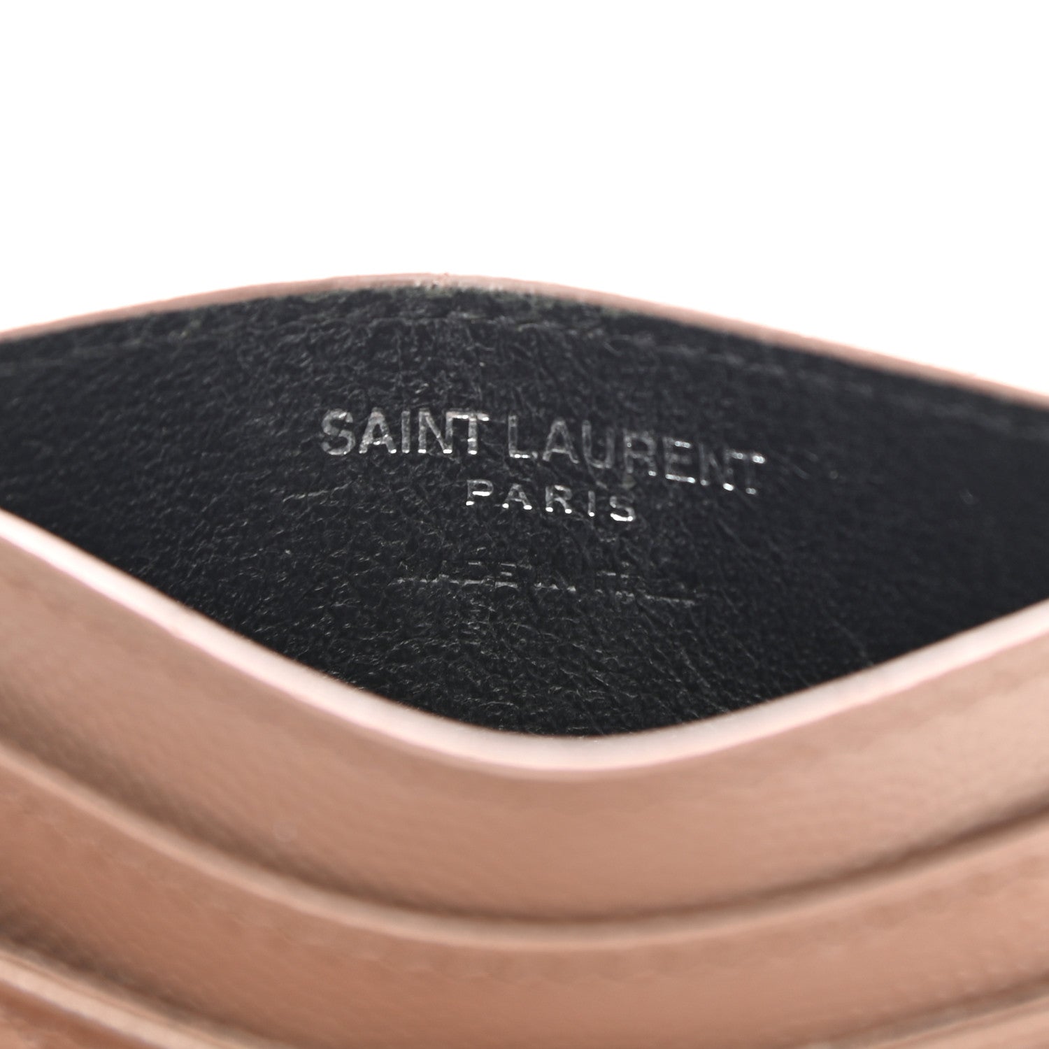 Saint Laurent Grain De Poudre Matelasse Chevron Monogram Credit Card Case Fard 6 of 12