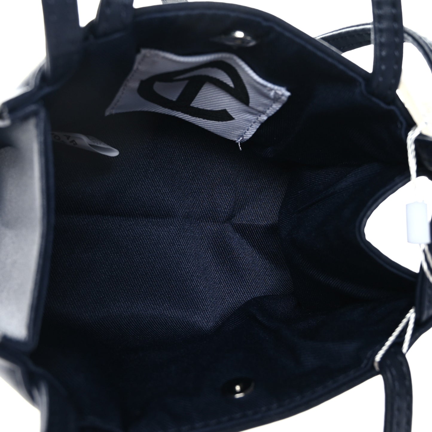 Vegan Leather Small Shopping Bag Navy