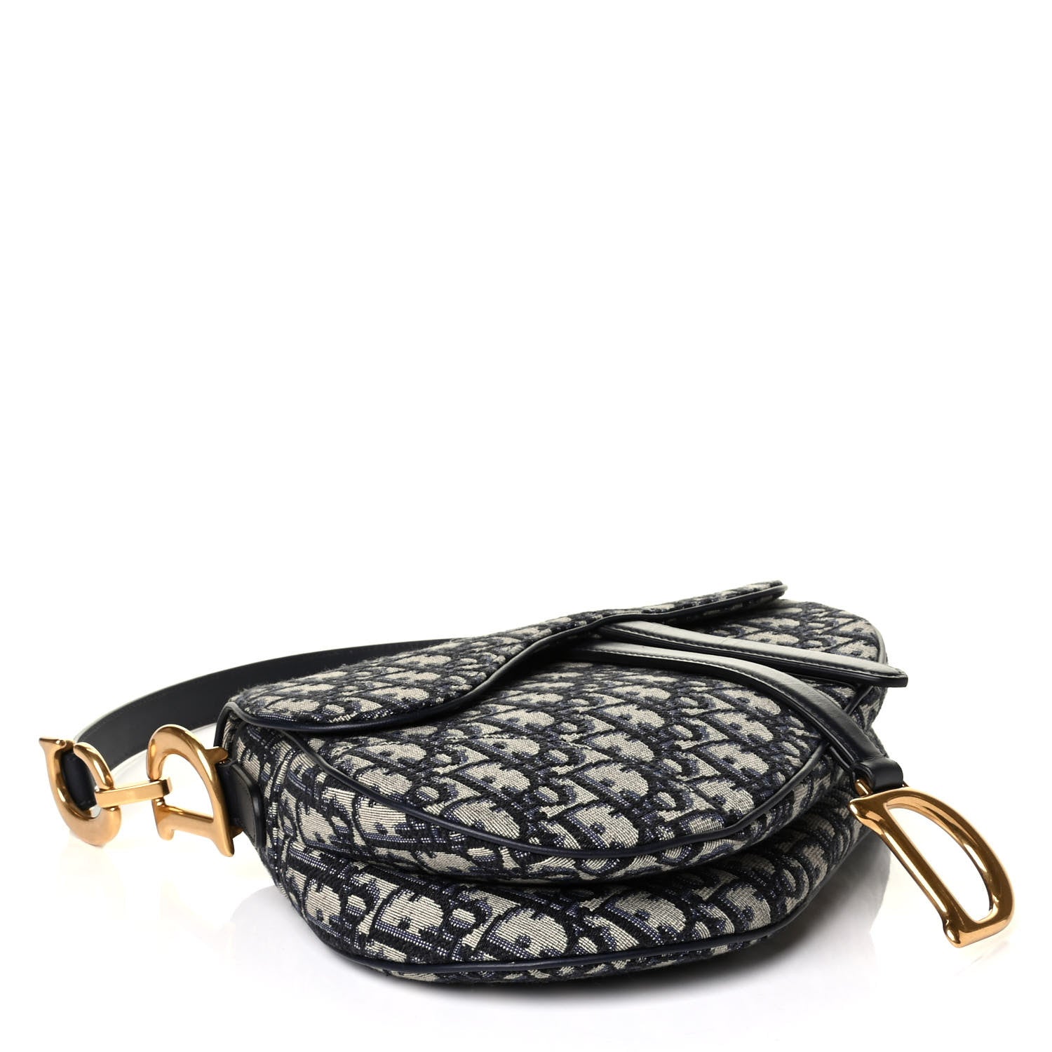 Christian Dior Oblique Saddle Bag Blue 3 of 6