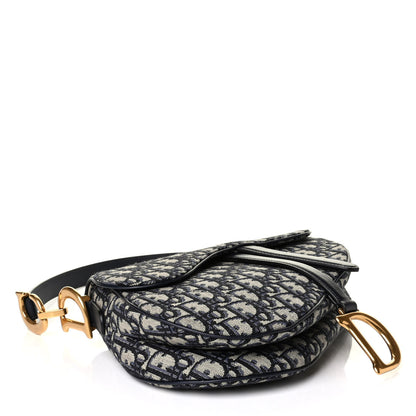 Christian Dior Oblique Saddle Bag Blue 3 of 6