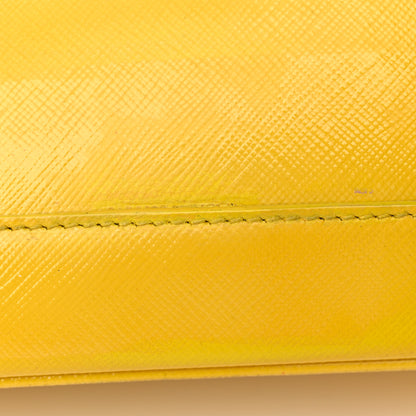 Prada Saffiano Vernice Medium Open Promenade Tote Ananas 20 of 27