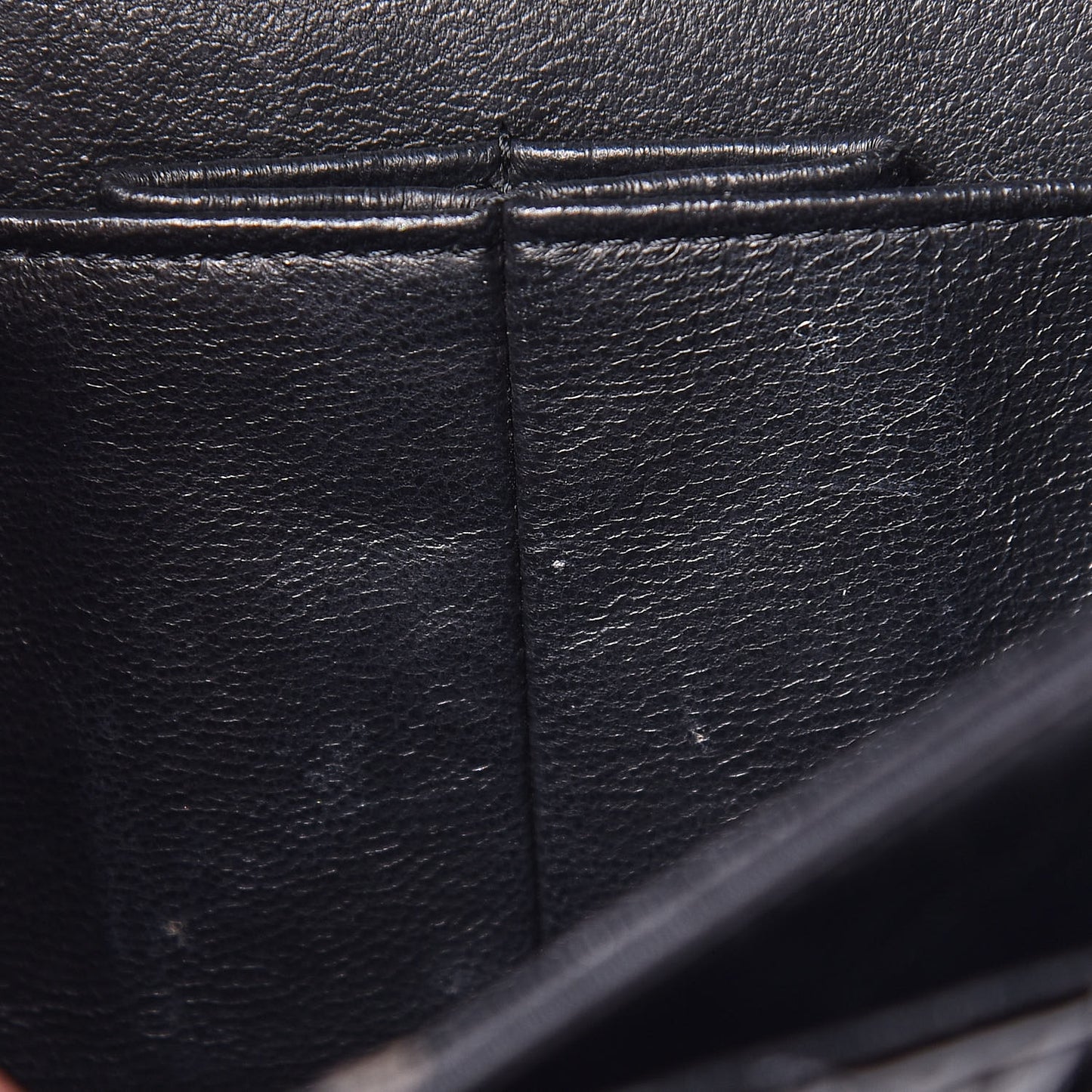 Patent Quilted Medium Double Flap Black