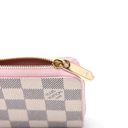 Louis Vuitton Damier Azur Zippy Coin Purse Rose Ballerine 10 of 11