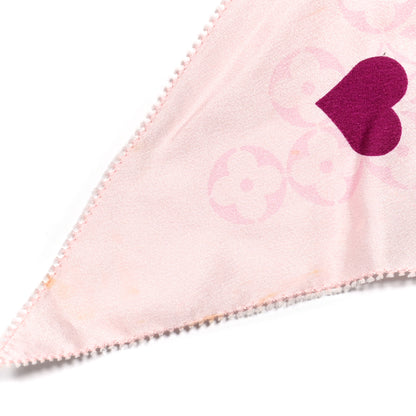 Louis Vuitton Silk Floral Scarf Pink 4 of 5