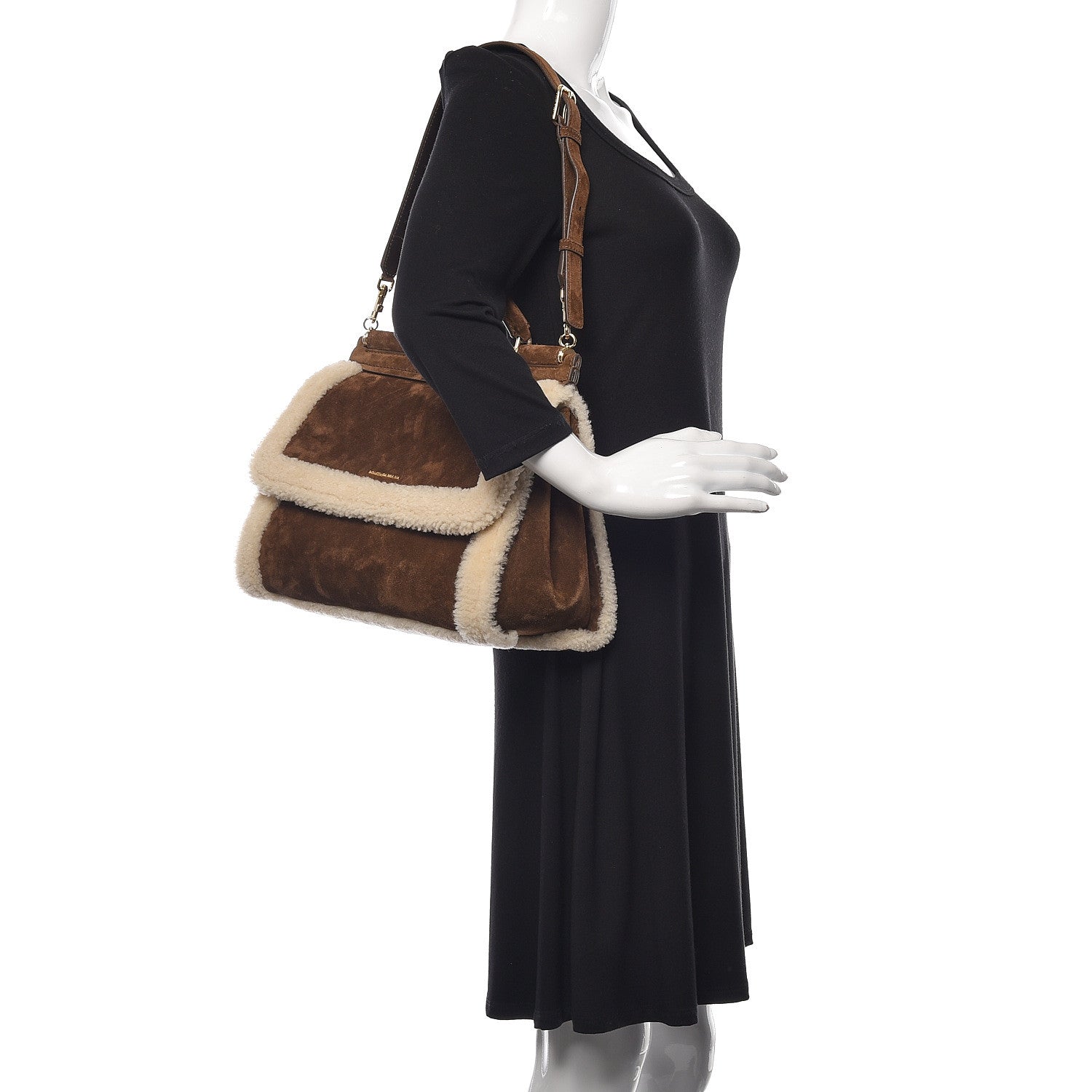 Dolce & Gabbana Shepard Large Miss Sicily Satchel Brown 2 of 9