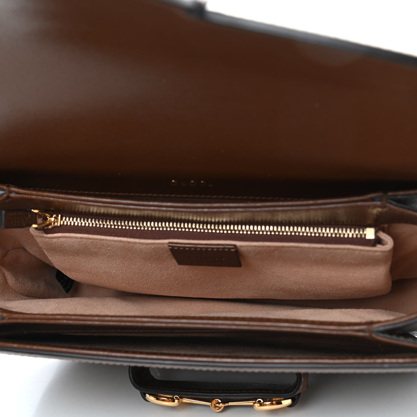 GG Supreme Monogram Horsebit 1955 Shoulder Bag Beige Brown Sugar