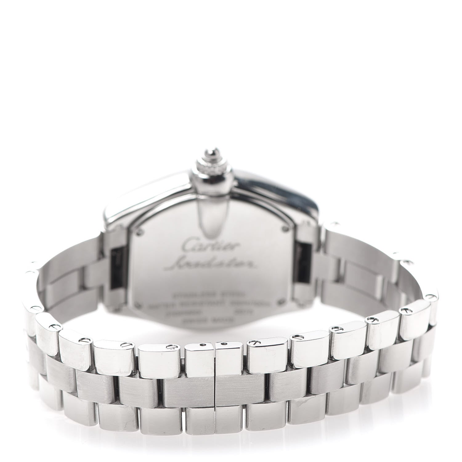 Cartier Stainless Steel Mother of Pearl 31mm Roadster Quartz Watch Pink 3 of 7