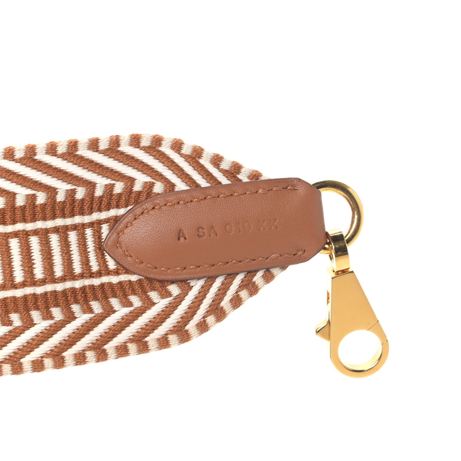 Hermes Toile Swift 50mm Sangle Cavale Shoulder Strap Ecru Beige Gold 4 of 5