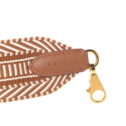 Hermes Toile Swift 50mm Sangle Cavale Shoulder Strap Ecru Beige Gold 4 of 5